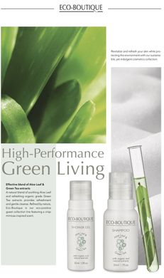 Шампунь для волос "Eco Boutique Aloe Leaf & Green Tea" в флаконе (Nordic Swan Ecolabel) 30 мл