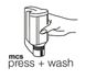 Диспенсер настенный жидкое мыло "Pure Herbs" Press+Wash 330 мл